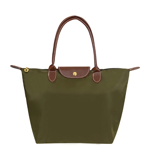 Vandtæt Nylon Dumpling Håndtaske Tasker Kvinder Tote Taske Damer Stor Kapacitet Håndtaske til Rejser Foldbar Casual Skuldertaske Sort Sort Black S