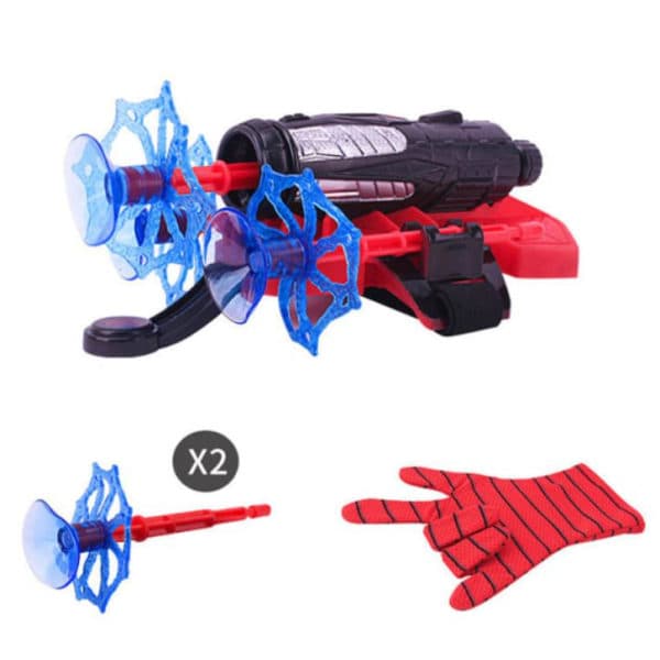 {YM}Barn Spiderman Web Shooter Launcher Leksakshandskar Pil Rollspel