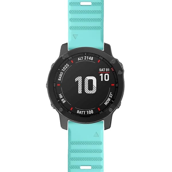 For Garmin Fenix 6X 26mm Silikonrem Mint Green
