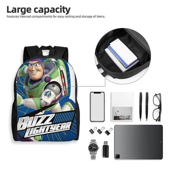 Buzz Lightyear Toy Story Barnryggsäck Skolväska Grundskoleelever Bokväskor-SYS14