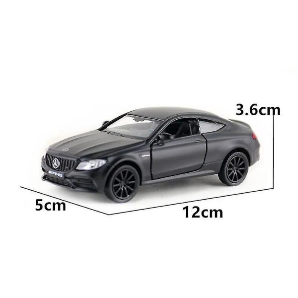 1:36 Benz C63 S Amg Diecast Samlarmodell Bilar Statisk legering Sportbil Födelsedagspresentleksaker för barn Heminredning C63 nobox