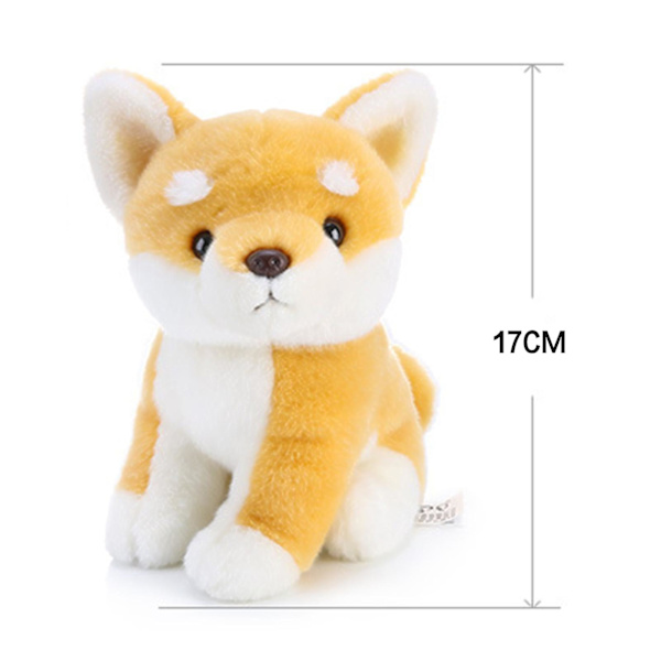 Simulerad Valp Plyschleksak Shiba Inu/dalmatiner/schnauzer/basset Hound Gåva Till Jul Födelsedag Nyår 17CM Shiba Inu