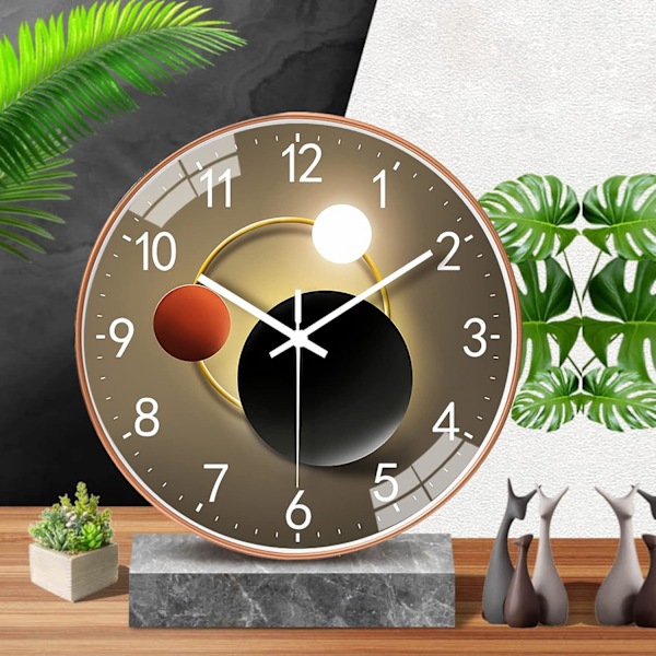 Moderne Stille Quartz Væg Ur 20cm, Overdimensionerede Tal Rundt Væg Ur, til Hjem Køkken Soveværelse O