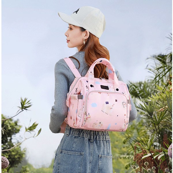 Skötväskor Mammaväska Multifunktionell Mode Ryggsäck Portabel Lättvikt Crossbody Light gray