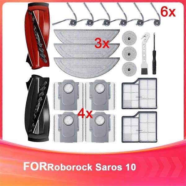 {YM}Tilbehør til Roborock Saros 10 / S9 MaxV Ultra Støvsuger Dele Hovedrulle Sidebørste Hepa Filter Mo