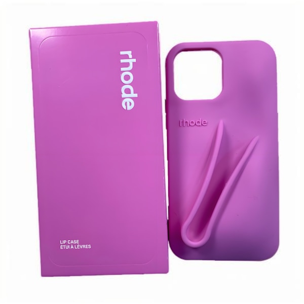 Rhode 2-i-1 Silikone Etui med Lipgloss Holder til iPhone, 9 Farver - Shortcake shortcake shortcake iphone14ProMax