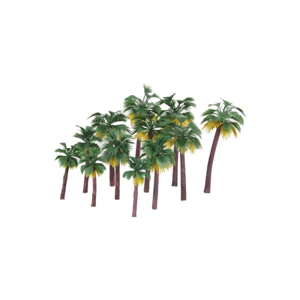 12 st 4 storlek Plast Palm Tree Model Rainforest Diorama Scenery HoOoN