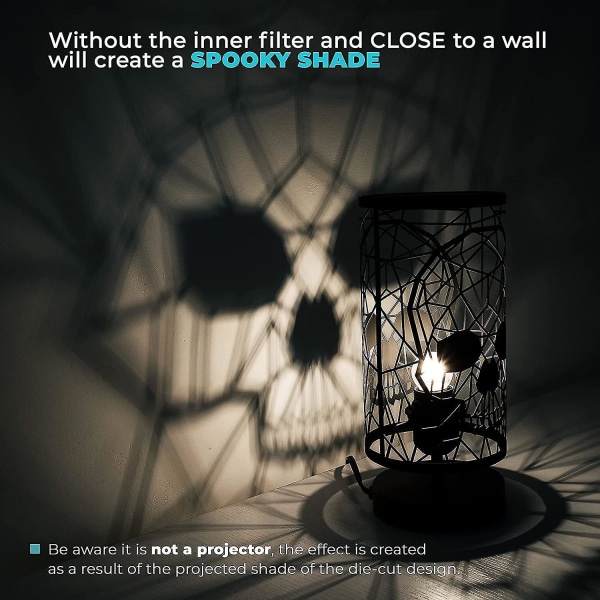 Metallisk Svart Skalle Lampa Gotisk Inredning Skalle Inredning Gotisk Lampa Goth Rumsdekor Skelettlampa feng