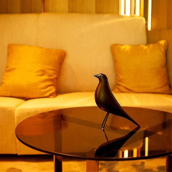 Eames House Bird, medeltida fågeldekoration kontorshemdekoration, Taiwan duvadekoration, konstduvapresent. Eames reproduktionsskulptur (svart)