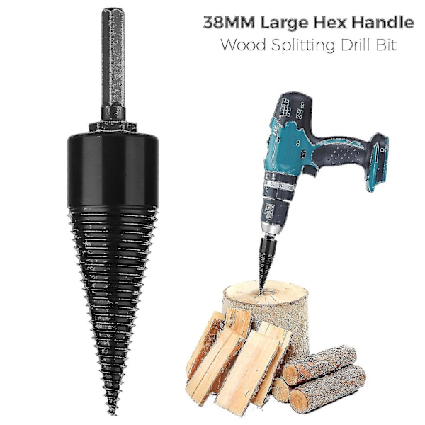 Indrial Bit C Hex Skaft Log Splitter Skrue Splitning 32mm 38mm