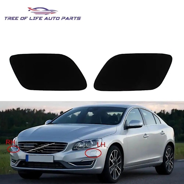 For Volvo S60 V60 Y20 2014 2015 2016 2017 Ubehandlet Lyktespylerdyse Deksel Lykte Rengjøring Spyler Jet Cap