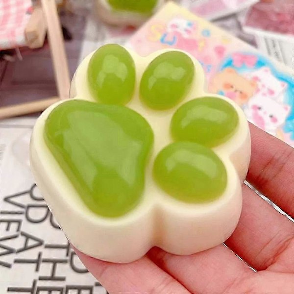 Håndlaget Taba Squishy Stor Katt, Kjempepote Squishy, Squishy Pote for Barn Voksne E