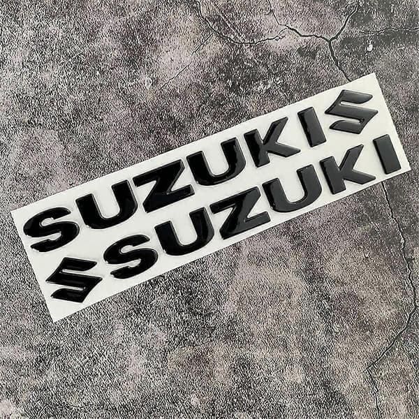 Til Suzuki Sticker 3d Tank Decal Logo Guld Emblem Red Big