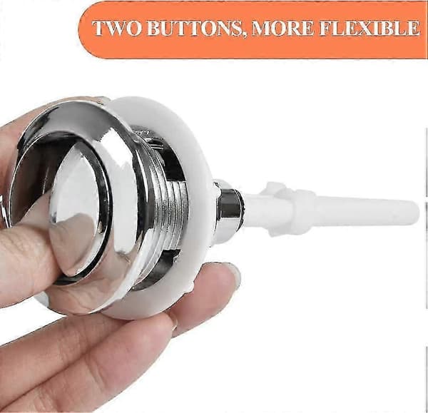 2-pack Dubbelspolningsknappar 38mm Universell för Väggmonterad Cistern
