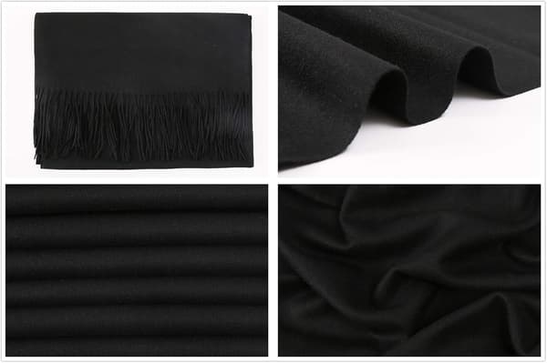 Skjerf til dame Pashmina sjal og omslag til bryllup Skjerf til dame Vinter Black