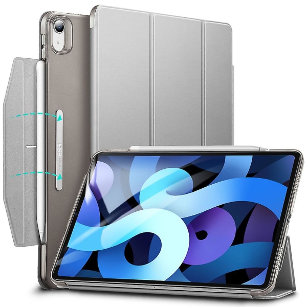 För Ipad Air 4 Case För Ipad 9th 8th 7th/ipad Mini 6/ipad Pro 11 12.9 2021 Smart Cover Med Pennhållare Trifold Case Grey iPad mini 6