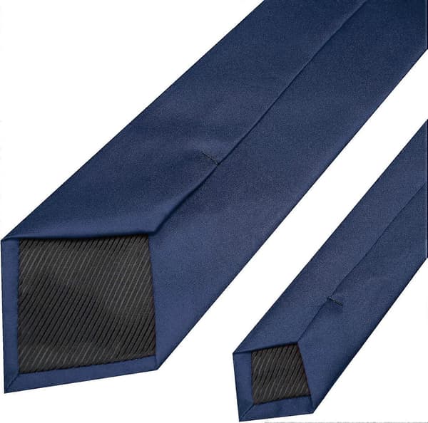 Enfärgad Slips Herr Slips Kompatibel med Affärs- och Bröllopsfest Navy Blue