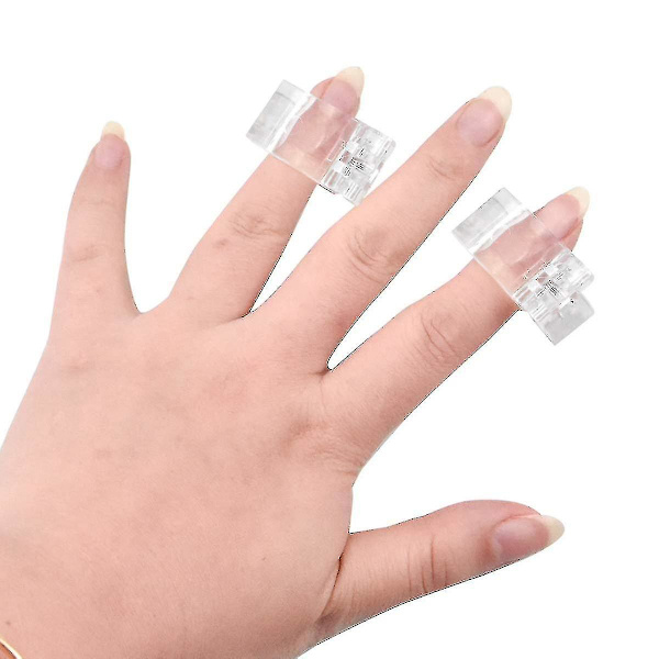 10 st Tippklämmor, Tippklämmor L, Transparenta Klämmor