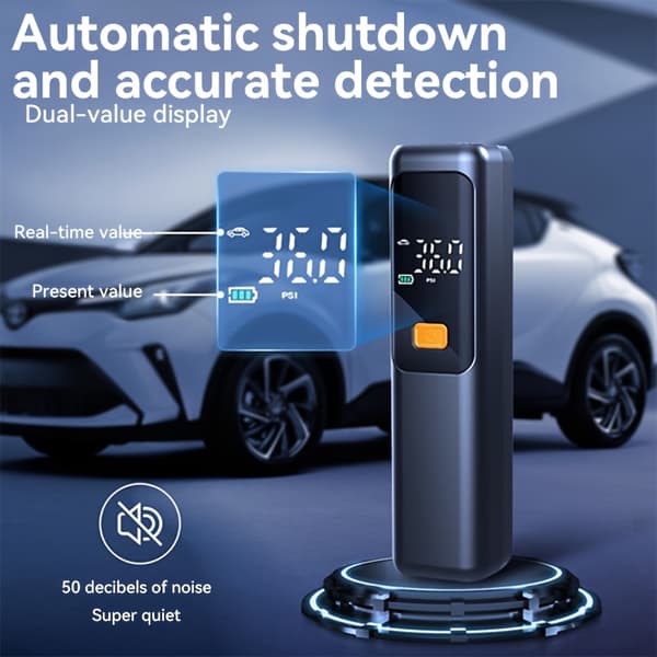 Bärbar Inflator, Luftkompressor Trådløst Digitalt Display