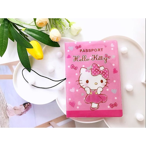 20cm Tecknad Kawaii Sanrios Cinnamoroll Kuromi Mymelody Pvc Portabelt Passfodral Rese Boarding Passkortsfodral