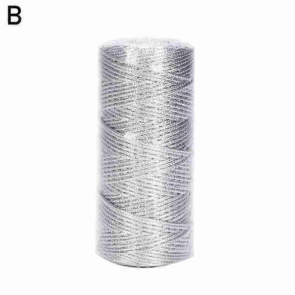 Rund Lurex Snor Reb Håndværk / Pynt Guld 100m BEDSTE Sølv O7C Silver 300leds