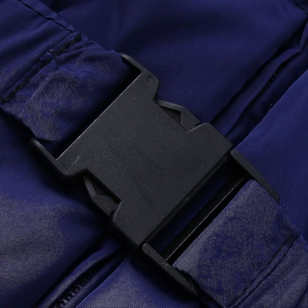 Unisex jumpsuit med huva för baby för 0-24 månader Pojkar Flickor Jumpsuit Romper med pälskrage Dark Blue 75cm