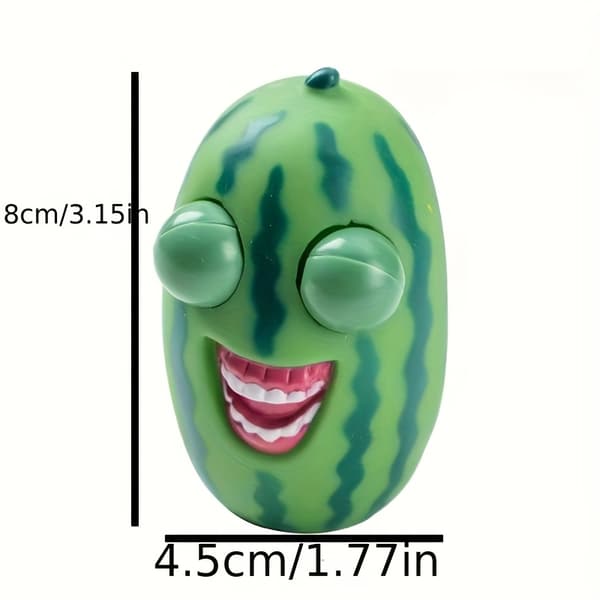 2D Fladt Design, Sjovt Squishy Vandmelon Legetøj Der Bringer Latter - Lavet af Holdbart Gummi Exploding eye watermelon