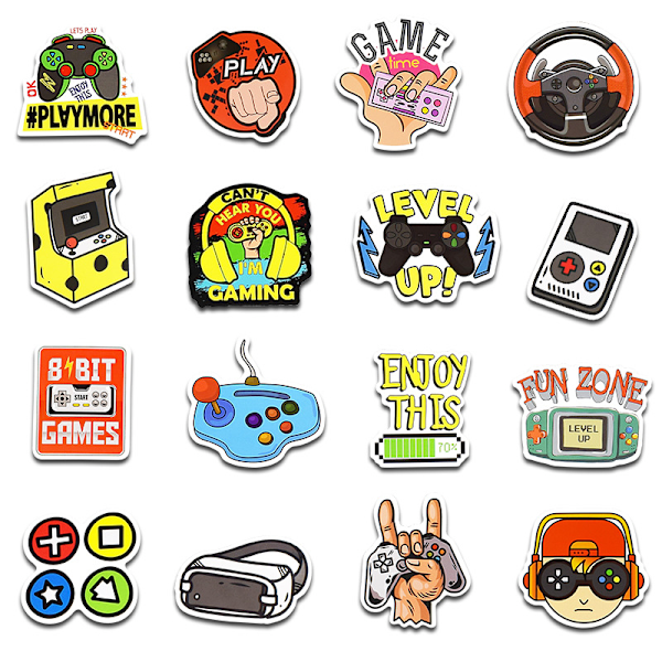 Gaming-klistremerker for barn, vannflasker, videospillklistremerker for