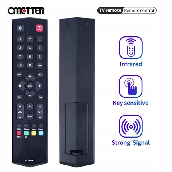 Ersättningsfjärrkontroll UniversalKompatibel med TCL RC260J TV-fjärrkontroll