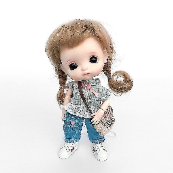 Ob11 Dockkläder Handgjorda axelkohudsväska Doll Cute Messenger B A (8)