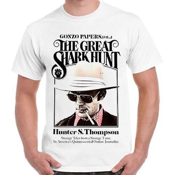 Hunter S Thompson The Great Shark Hunt Retro T-paita, kaikki koot S–3XL EBY914