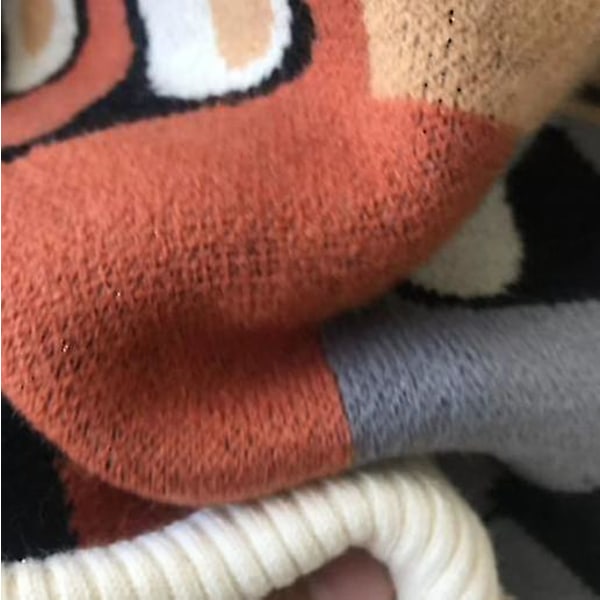 Toddler Baby Ull Cardigan Stickad Tröja Kappa Jackor Höst Vinter Ytterkläder Outfit Orange 120cm