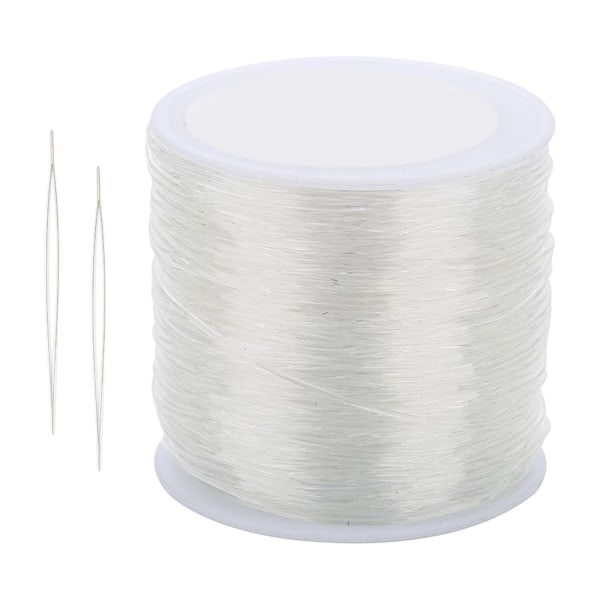 100m 0,8mm 1 rull elastiskt rep - vit