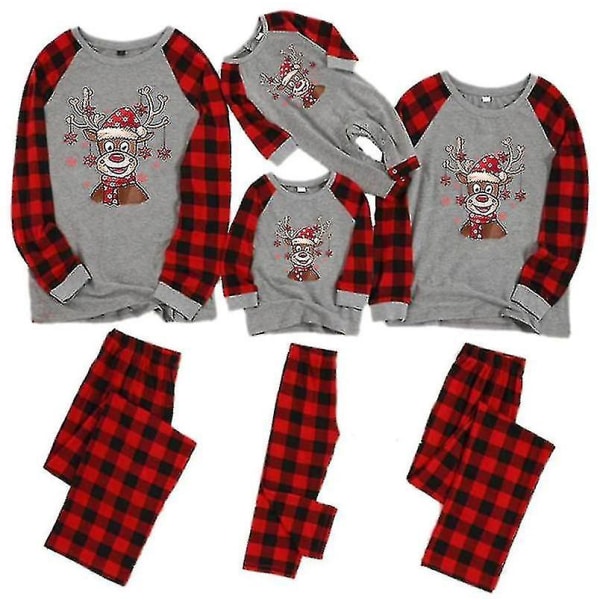 Julpyjamas Mamma Pappa Barn Xmas Familj Matchande nattkläder Festlig Pjs Set Dad-L