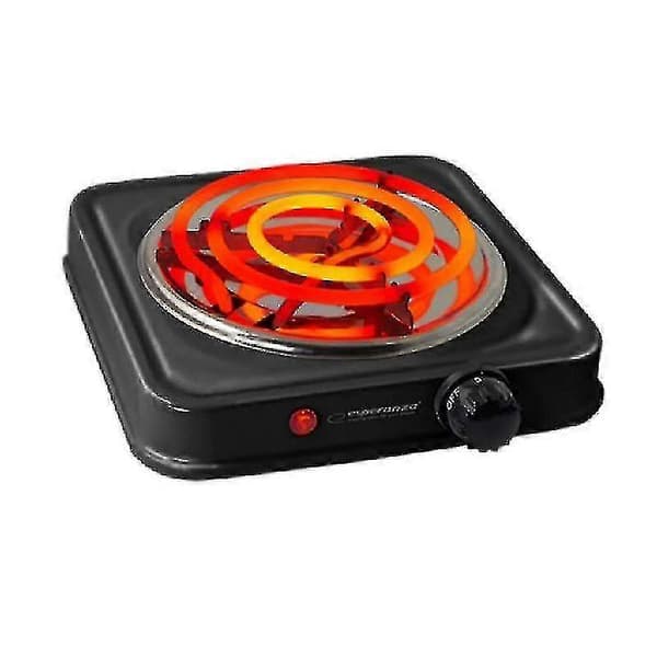 Esperanza - Elektrisk kogeplade - 1000 W - Sort