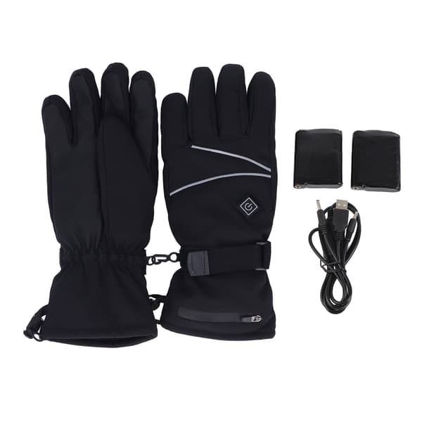 {YM}Electric Heated Gloves 3 Adjustable Temperature Lithium Battery Gloves for Outdoor Activities L 0.8