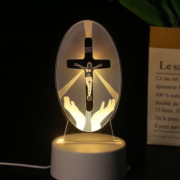 Statue Natlampe, Akrylmaterialepanel White