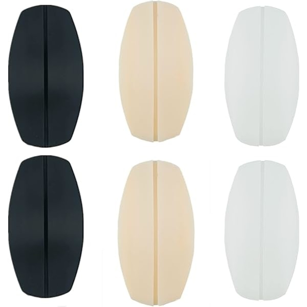 3 Par Silikon BH-Remspads, Halksäkra Smärtlindrande Axelpads, 9 x 5cm BH-Remshållare