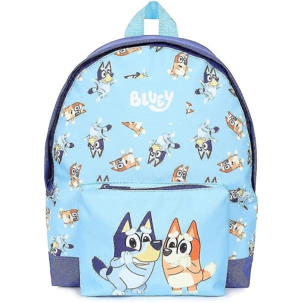 Officiell Bluey & Bingo Barnryggsäck, Skolväska, Ryggsäck Blå