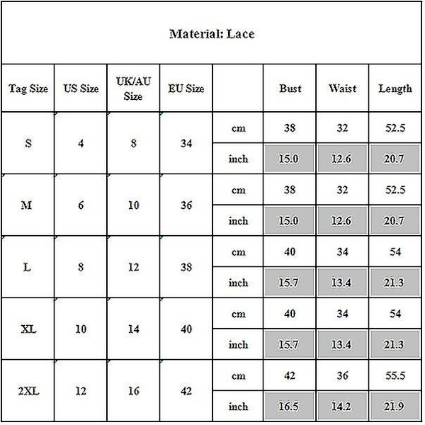 Lady Lace Bodycon Nattlinne Sexig Underklänning Underkläder Black XL