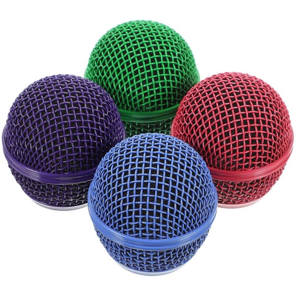 4 stk. Mikrofon Grill Hode Mikrofon Ball Hode Mesh Grill Mikrofon Mesh Deksel Erstatninger Multi 5.00X5.00X5.00CM