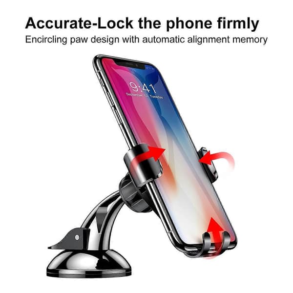 BASEUS Universal Gravity Biltelefonholder til Bil Dashbord med Klemme for iP Red Red