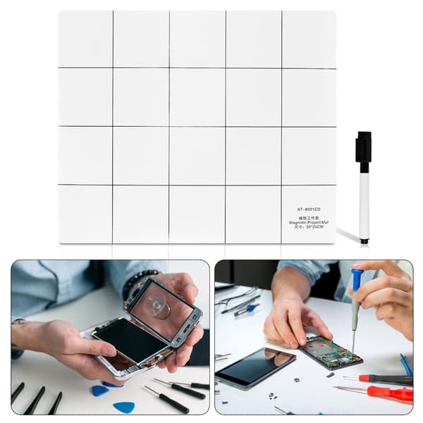 {YM}Magnetic Multi-Purpose Mat, Rubber Workstation Mat for Smartphone Repair