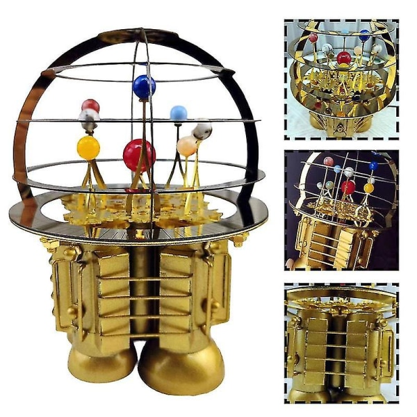 Metall Solsystem Modell Planetarium Dekor Retro Modeller Rymdleksaker för pojkar och flickor Kul