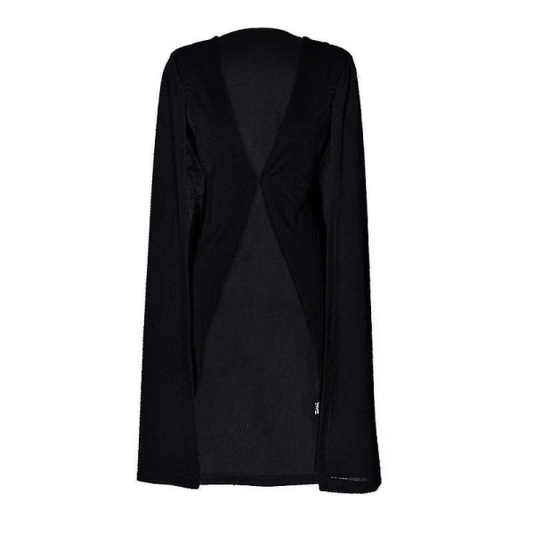 Kvinnor Casual öppen kappa Trench Der Coat Black M