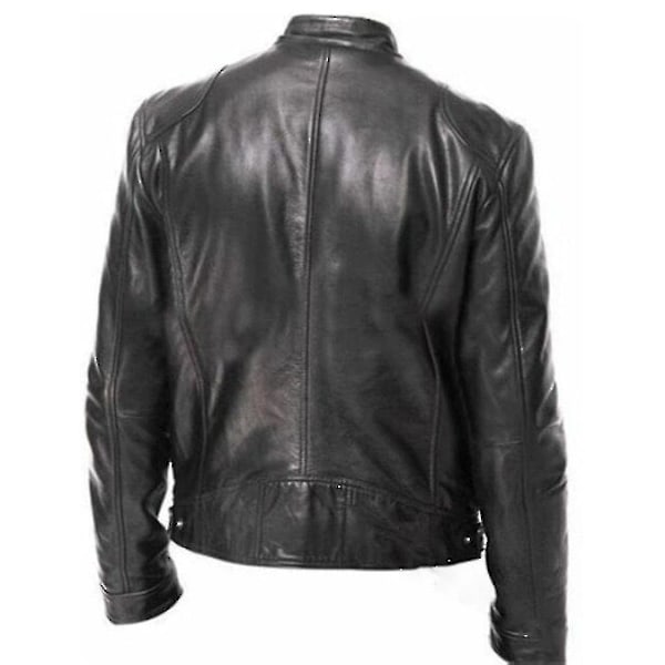 Svart/brun/khaki/röd Läderjacka Mjuk Långärmad Casual Kläder Kappa För Hem Sovrum Kontor