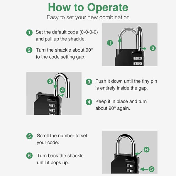 {YM}4-digit Combination Lock Cabinet Combination Lock Small Padlock Waterproof, Travel Accessories