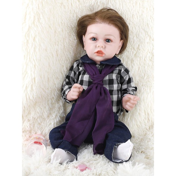 Återfödelse Docka Simulation Baby Docka Mjuk Silikon Vacker Livslik Söt Flicka Pojke Baby Docka