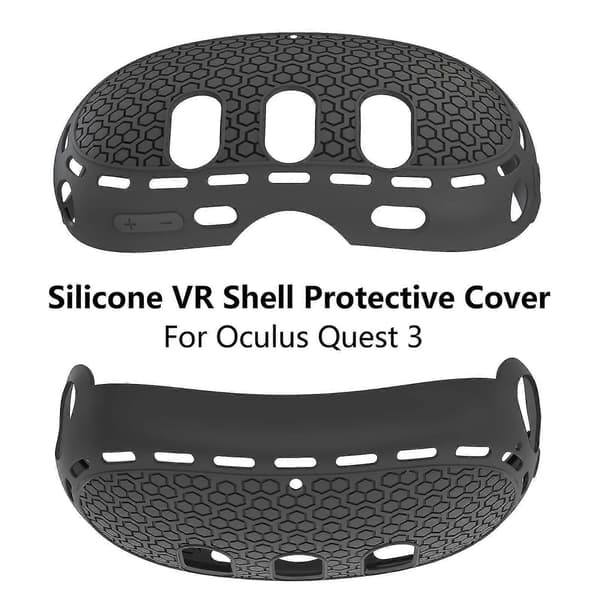 Front Cover til Meta Quest 3, Blød Silikone VR Tilbehør Headset Beskyttelsesskal til Meta Quest 3, Til Meta Quest 3 Tilbehør white