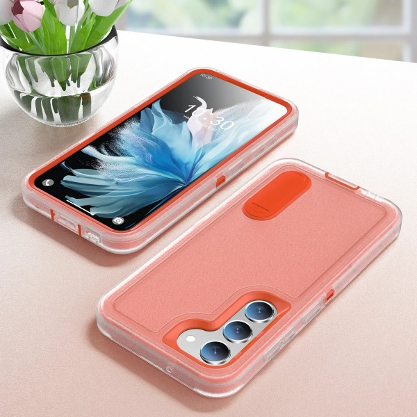 Anti-støv Støtte Fallbeskyttelse Deksel for Samsung Galaxy S23 Ultra 5G S 23 Plus S22 Ultra A54 A14 A13 A53 A04S 2 I 1 Veske Orange for Galaxy S23